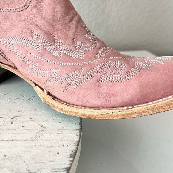 Lane LEXINGTON Over the Knee Womens Cowboy Boots 8 Pink Western Cowgirl Lace Up - Picture 10 of 13